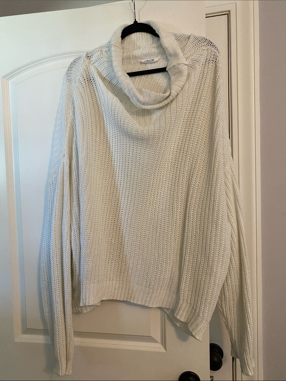 Double Zero Cream Cowl Neck Knit Sweater